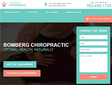 Tablet Screenshot of bombergchiropractic.com